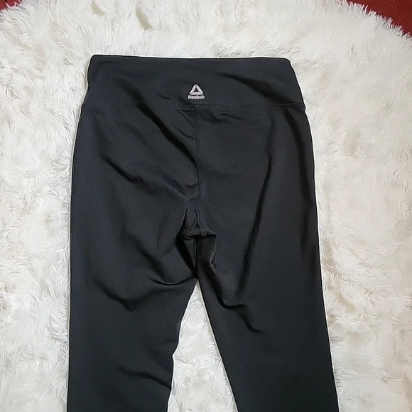 Women's Reebok Black Mesh Panel Yoga Leggings Gym Pants Athleisure - S - Picture 11 of 14